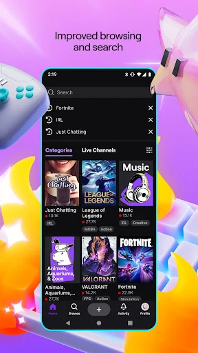 Twitch ডাউনলোড করুন – লাইভ স্ট্রিমিং এবং গেমিং কমিউনিটি - Screenshot 3
