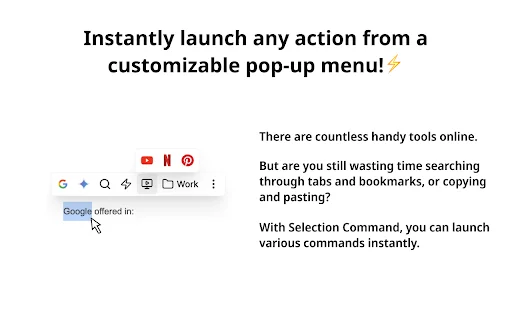 Selection Command ডাউনলোড করুন – ব্রাউজিং ও এআই কাজের গতি বাড়ান - Screenshot 1