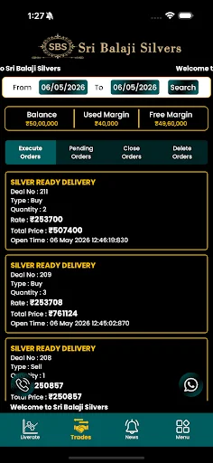 Sri Balaji Silvers ডাউনলোড করুন – মূল্যবান ধাতু ট্রেডিং অ্যাপ - Screenshot 5