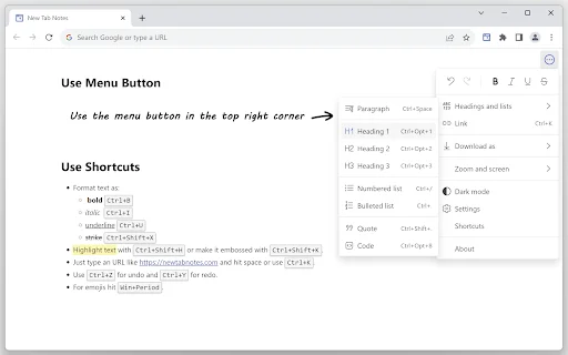 Notes – Quick Tab Notepad ডাউনলোড করুন – সেরা নোটবুক এক্সটেনশন - Screenshot 3