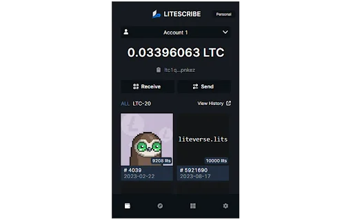 Litescribe Wallet ডাউনলোড করুন – Litecoin Ordinals এর সেরা ওয়ালেট - Screenshot 1